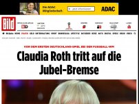 Bild zum Artikel: Vor 1. Deutschland-Spiel - Claudia Roth tritt auf die Jubel-Bremse