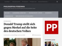 Bild zum Artikel: Donald Trump stellt sich gegen Merkel auf die Seite des deutschen Volkes