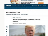 Bild zum Artikel: „Menschen in Deutschland wenden sich gegen ihre Regierung“