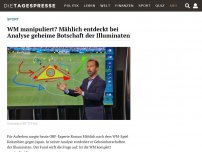 Bild zum Artikel: WM manipuliert? Mählich entdeckt bei Analyse geheime Botschaft der Illuminaten