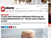 Bild zum Artikel: US-Präsident legt nach: Trump wirft deutschen Behörden Fälschung der Kriminalitätsstatistik vor