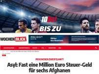 Bild zum Artikel: Asyl: Fast eine Million Euro Steuerzahler-Geld für sechs Afghanen