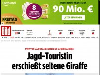 Bild zum Artikel: Aufstand bei Twitter - Jagd-Touristin erschießt seltene Giraffe