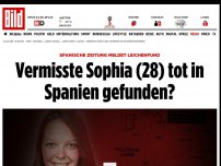 Bild zum Artikel: Spanische Medien - Sophia (28) tot an Tankstelle entdeckt