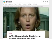 Bild zum Artikel: AfD-Abgeordnete Beatrix von Storch wird von der BBC interviewt, gerät in Rage