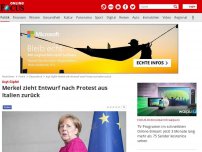 Bild zum Artikel: Nach Protest aus Italien - Merkel zieht Entwurf für Asyl-Gipfel am Sonntag zurück