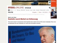 Bild zum Artikel: Streit in der Union: Seehofer warnt Merkel vor Entlassung