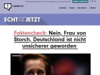 Bild zum Artikel: Nein, Frau von Storch, Deutschland ist nicht unsicherer geworden