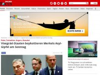 Bild zum Artikel: Polen, Tschechien, Ungarn, Slowakei - Visegrád-Staaten boykottieren Merkels Asyl-Gipfel am Sonntag