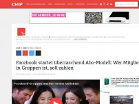 Bild zum Artikel: Facebook startet überraschend Abo-Modell: Wer Mitglied in Gruppen ist, soll zahlen