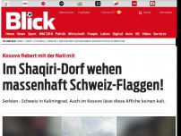 Bild zum Artikel: Kosovo fiebert mit der Nati mit: Im Shaqiri-Dorf wehen die Schweiz-Flaggen!