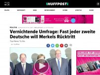 Bild zum Artikel: Vernichtende Umfrage: Fast jeder zweite Deutsche will Merkels Rücktritt