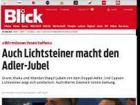 Bild zum Artikel: «Wir müssen ihnen helfen»: Auch Lichtsteiner macht den Adler-Jubel