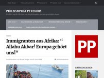 Bild zum Artikel: Immigranten aus Afrika: “ Allahu Akbar! Europa gehört uns!“