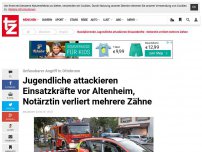 Bild zum Artikel: Jugendliche attackieren Einsatzkräfte vor Altenheim, Notärztin verliert mehrere Zähne
