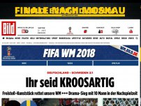 Bild zum Artikel: 2:1 gegen Schweden - Kroos rettet Weltmeister Deutschland