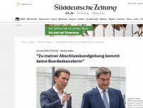 Bild zum Artikel: Markus Söder: 'Zu meiner Abschlusskundgebung kommt keine Bundeskanzlerin, sondern ein Bundeskanzler'