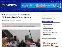Bild zum Artikel: IB Bayern nennt Claudia Roth „Volksverräterin“ – ins Gesicht