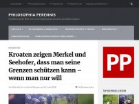 Bild zum Artikel: Kroaten zeigen Merkel und Seehofer, dass man seine Grenzen schützen kann – wenn man nur will