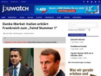Bild zum Artikel: Danke Merkel: Italien erklärt Frankreich zum „Feind Nummer 1“