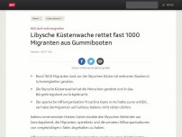 Bild zum Artikel: Libysche Küstenwache rettet fast 1000 Migranten aus Gummibooten