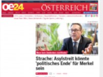 Bild zum Artikel: Strache: Asylstreit könnte 'politisches Ende' für Merkel sein