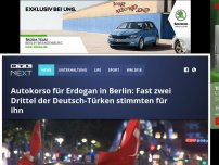 Bild zum Artikel: Autokorso für Erdogan in Berlin: Fast zwei Drittel der Deutsch-Türken stimmten für ihn