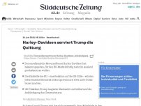 Bild zum Artikel: Handelsstreit: Harley-Davidson serviert Trump die Quittung