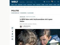 Bild zum Artikel: In NRW leben mehr Asylzuwanderer als in ganz Italien