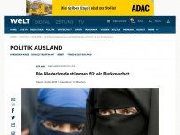 Bild zum Artikel: Die Niederlande stimmen für ein Burkaverbot