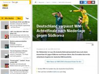 Bild zum Artikel: Deutschland verpasst WM-Achtelfinale nach Niederlage gegen Südkorea