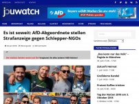Bild zum Artikel: Es ist soweit: AfD-Abgeordnete stellen Strafanzeige gegen Schlepper-NGOs