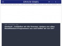 Bild zum Artikel: Gauland: „Schließen wir die Grenzen, steigen aus allen Resettlement-Programmen aus und helfen wir vor Ort“