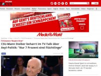 Bild zum Artikel: TV-Kolumne 'Maybrit Illner' - CSU-Mann Stoiber beharrt im TV-Talk über Asyl-Politik: 'Nur 7 Prozent sind Flüchtlinge'