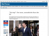 Bild zum Artikel: 'No way': Der neue, australische Kurs der EU