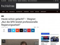 Bild zum Artikel: Heute schon gelacht? – Stegner: „Nur die SPD leistet professionelle Regierungsarbeit“