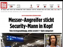 Bild zum Artikel: Am Flughafen Düsseldorf - Messer-Angreifer sticht Security-Mann in Kopf