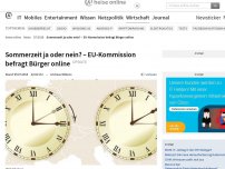 Bild zum Artikel: Sommerzeit ja oder nein? – EU-Kommission befragt Bürger online