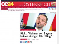 Bild zum Artikel: Kickl: 'Nehmen von Bayern keinen einzigen Flüchtling'
