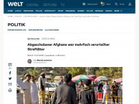 Bild zum Artikel: Abgeschobener Afghane war mehrfach verurteilter Straftäter