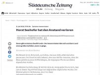 Bild zum Artikel: Zynischer Innenminister: Horst Seehofer hat den Anstand verloren