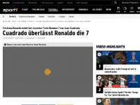 Bild zum Artikel: Cuadrado überlässt Ronaldo die Nummer 7