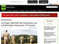 Bild zum Artikel: Umfrage: Mehrheit der Deutschen will vollständigen Abzug der US-Truppen
