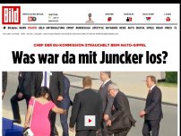 Bild zum Artikel: EU-Chef beim Nato-Gipfel - Was war da mit Juncker los?