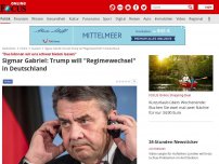 Bild zum Artikel: 'Das können wir uns schwer bieten lassen' - Sigmar Gabriel: Trump will 'Regimewechsel' in Deutschland