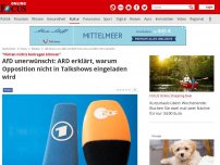 Bild zum Artikel: 'Hätten nichts beitragen können' - AfD unerwünscht: ARD erklärt, warum Opposition nicht in Talkshows eingeladen wird