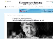 Bild zum Artikel: EIL: Schriftstellerin Christine Nöstlinger ist tot