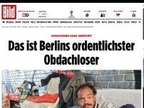 Bild zum Artikel: Anwohner sind gerührt - Das ist Berlins ordentlichster Obdachloser