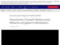 Bild zum Artikel: Historischer Triumph! Kerber putzt Williams und gewinnt Wimbledon