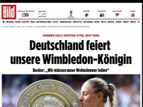 Bild zum Artikel: Erster Titel seit 1996 - Deutschland feiert unsere Wimbledon-Königin
